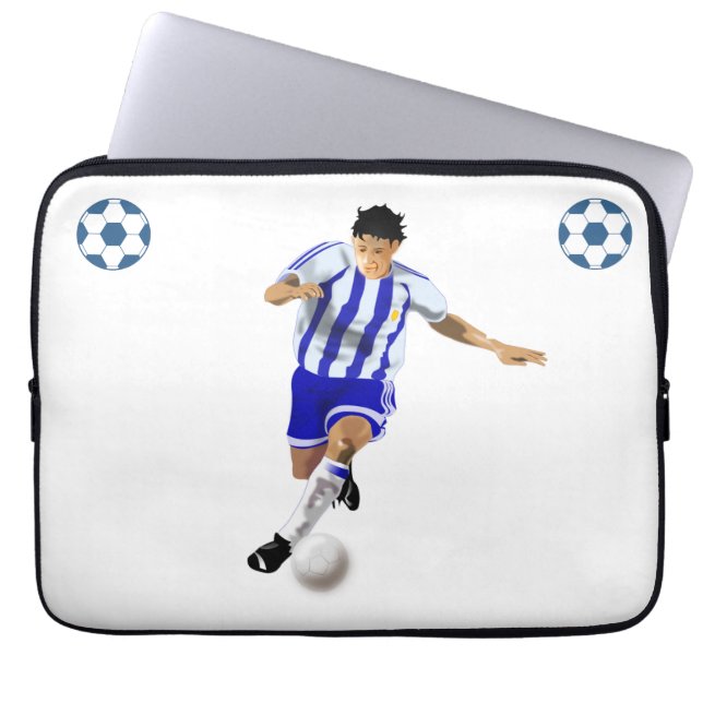 Fußballspieler Laptopschutzhülle (Vorderseite)