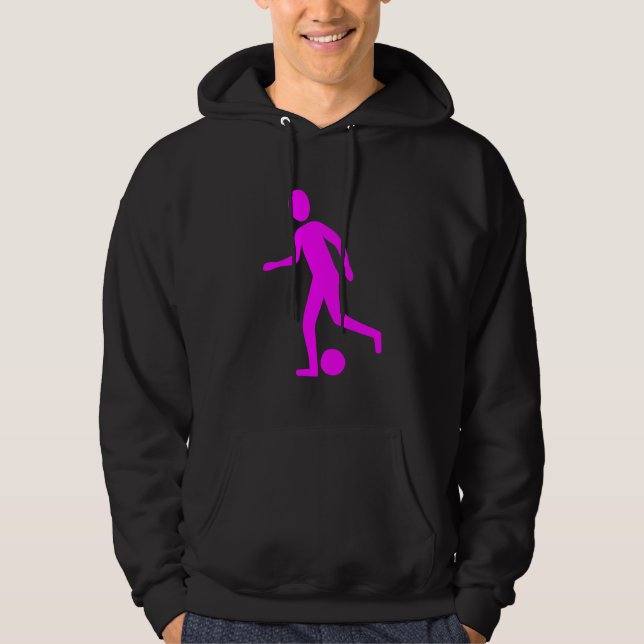 Fußballspieler - Magenta Hoodie (Vorderseite)