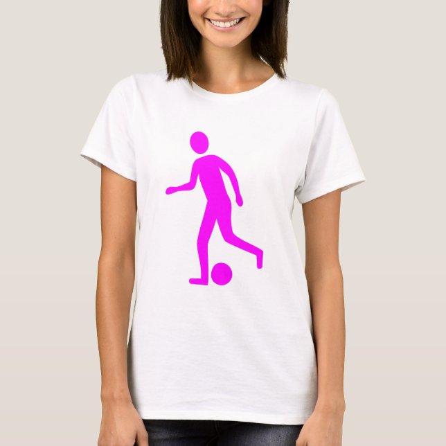 Fußballspieler - Magenta T-Shirt (Vorderseite)