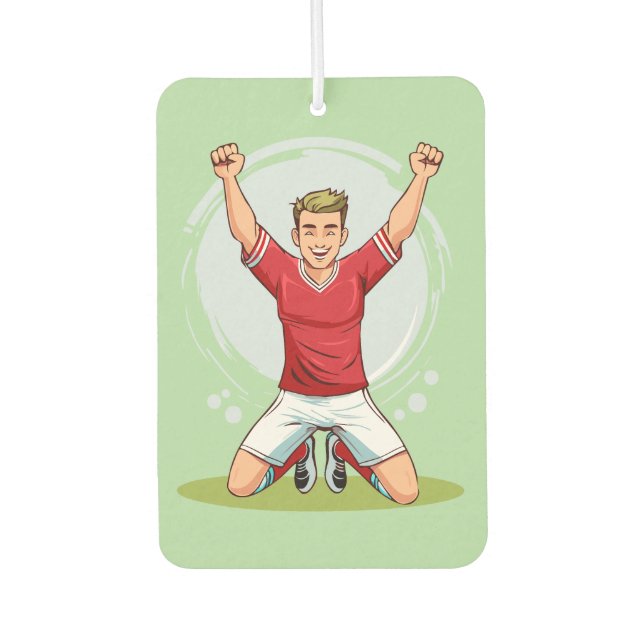 Fußballspieler Mann Autolufterfrischer (Vorderseite)