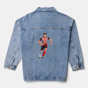 Fußballspieler Mann Jeansjacke