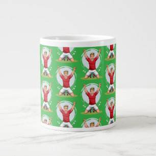 Fußballspieler Mann Jumbo-Tasse