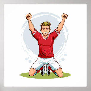 Fußballspieler Mann Poster