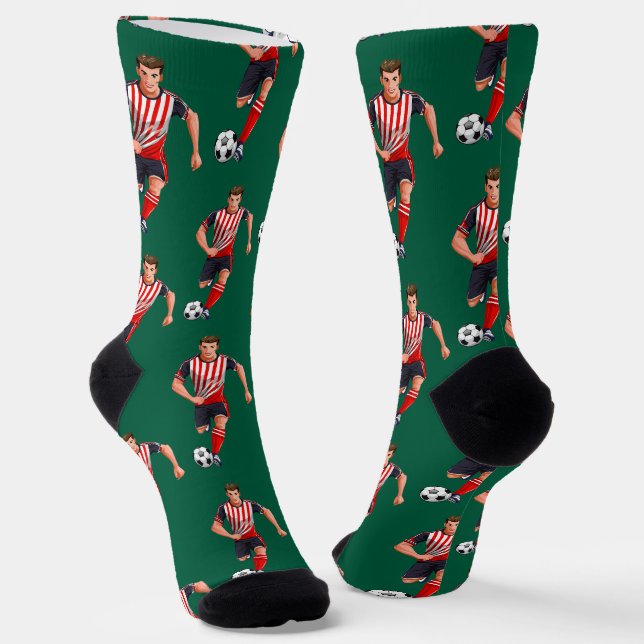 Fußballspieler Mann Socken (Gewinkelt)