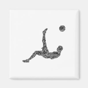 Fußballspieler Männer Jungen Kinder  Magnet