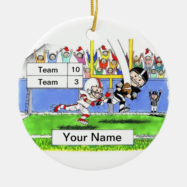 Fußballspieler - Männlich Keramik Ornament (Vorne)