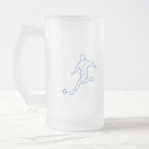 Fußballspieler Mattglas Bierglas