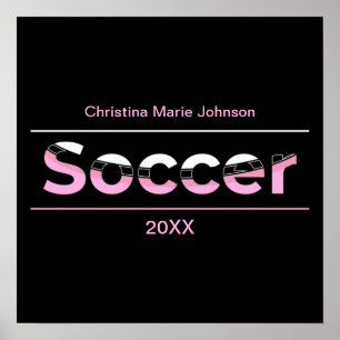 Fußballspieler Minimalistische Word Art - Arch Poster