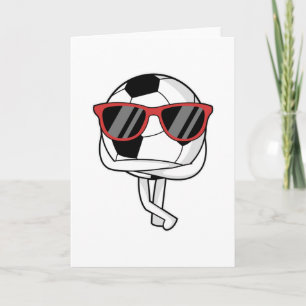 Fußballspieler mit Sonnenbrille beim Fußball Karte
