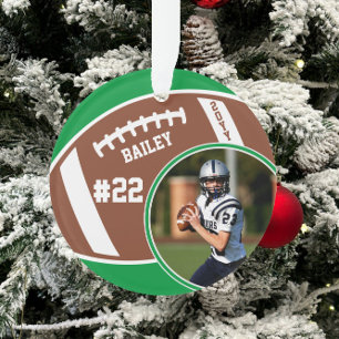 Fußballspieler Name Nummer Foto Andenken Ornament