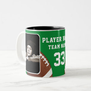 Fußballspieler Name Nummer Mannschaft 2 Fotos Zweifarbige Tasse