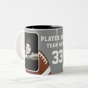 Fußballspieler Name Nummer Mannschaft 2 Fotos Zweifarbige Tasse