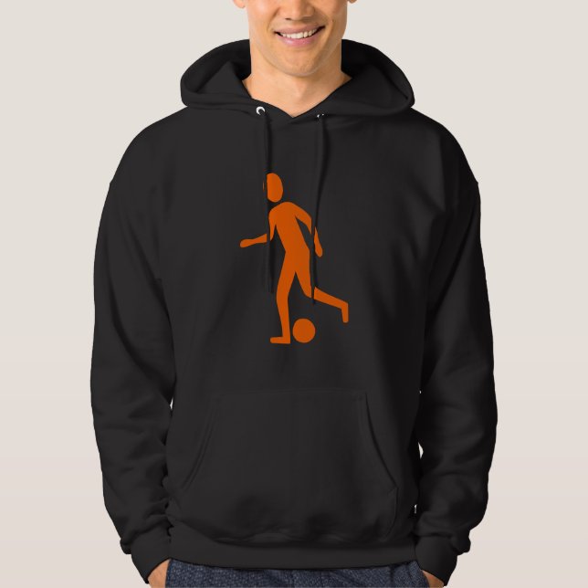 Fußballspieler - Orange Hoodie (Vorderseite)