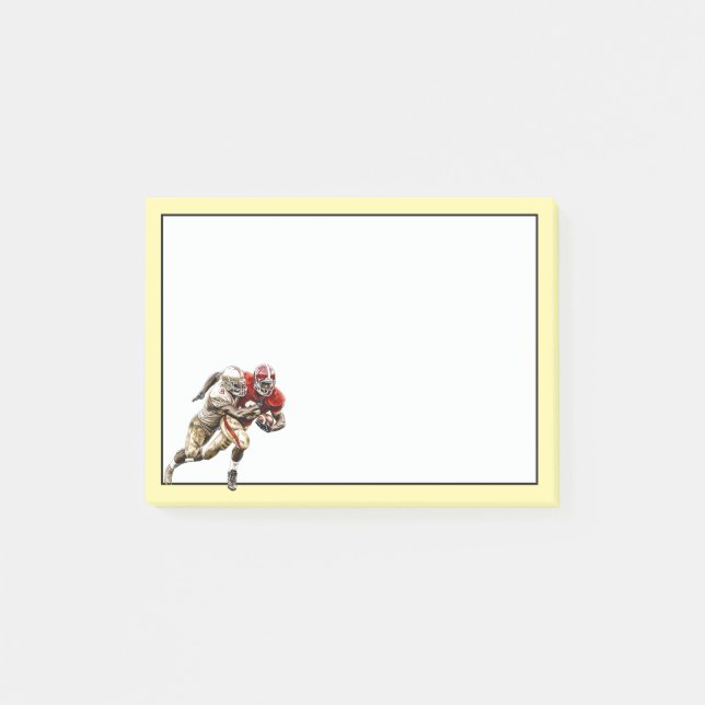 Fußballspieler Post-it Klebezettel (Vorderseite)