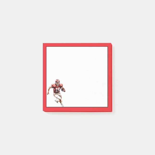 Fußballspieler Post-it Klebezettel (Vorderseite)