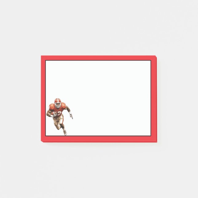 Fußballspieler Post-it Klebezettel (Vorderseite)