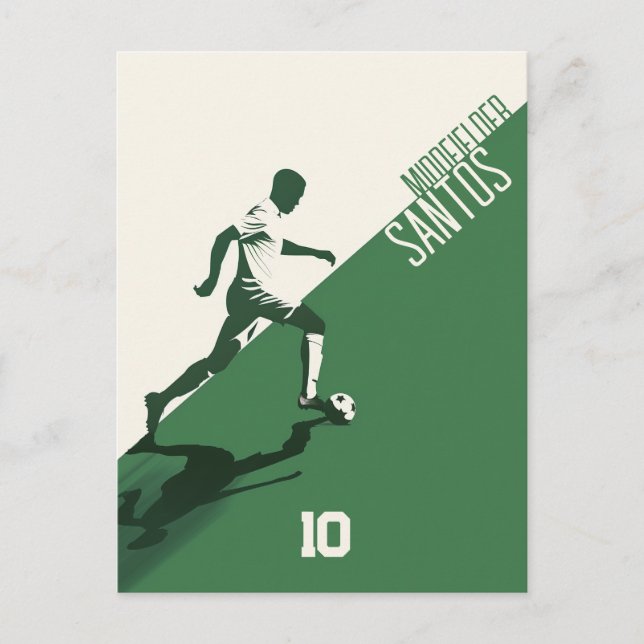 Fußballspieler Postkarte (Vorderseite)