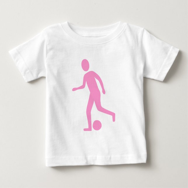 Fußballspieler - Rosa Baby T-shirt (Vorderseite)