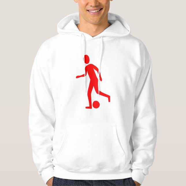 Fußballspieler - Rot Hoodie (Vorderseite)