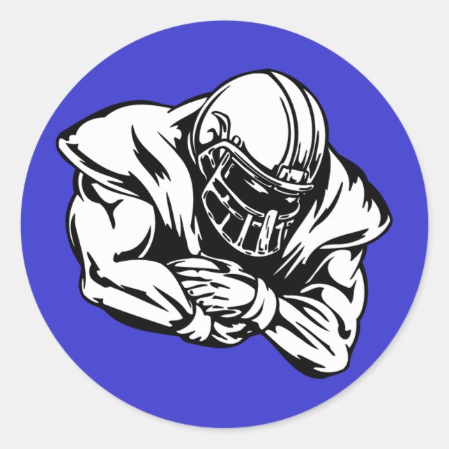 Fußballspieler Runder Aufkleber (Vorderseite)
