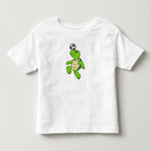 Fußballspieler Schildkröte Fußball Kleinkind T-shirt