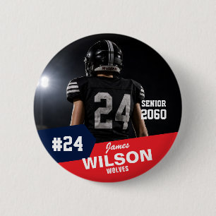 Fußballspieler Senior Night benutzerdefinierte Spo Button