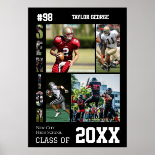 Fußballspieler Senior Night High School Poster