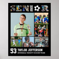 Fußballspieler Senior Night Sports Foto Collage