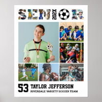 Fußballspieler Senior Night Sports Foto Collage