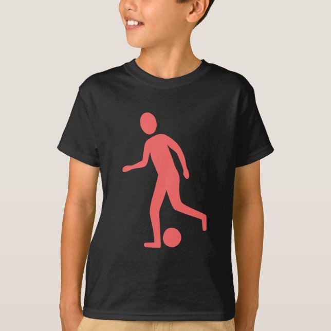 Fußballspieler - Tropenrosa T-Shirt (Vorderseite)