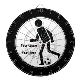 Fußballspieler und Ball nach Belieben Dartscheibe