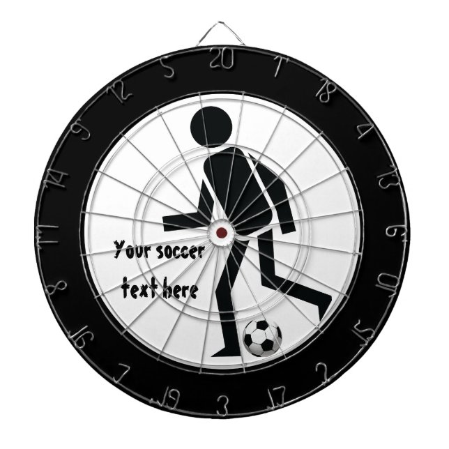Fußballspieler und Ball nach Belieben Dartscheibe (vorne)