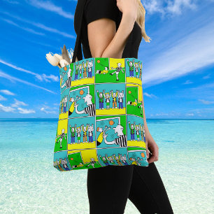 Fußballspieler und Fans Tasche