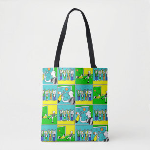 Fußballspieler und Fans Tasche