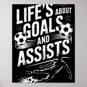 Fußballspieler und Torwart, Leben über Ziele An Poster