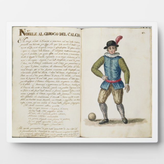 Fußballspieler, Venezianisch (Manuskript) Fotoplatte (Vorderseite)