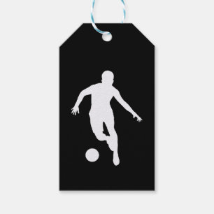 FUSSBALLSPIELER (weiße Silhouette) Geschenkanhänger