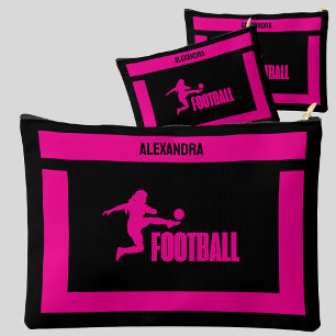 Fußballspielerin, Geburtstagsgeschenk, Fußballmann Zubehörtasche
