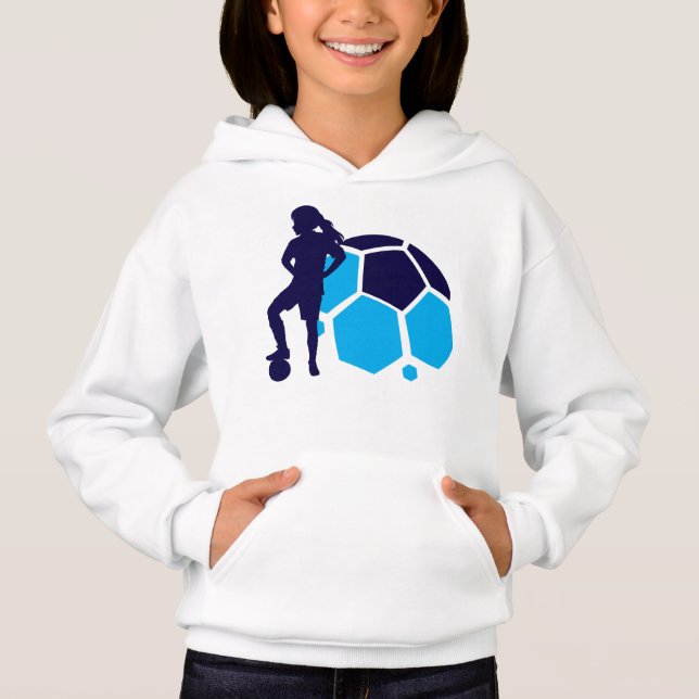 Fußballspielerin, Geburtstagsgeschenk, Team Hoodie (Vorderseite)
