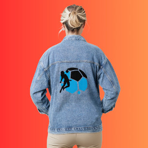 Fußballspielerin, Geburtstagsgeschenk, Team Jeansjacke