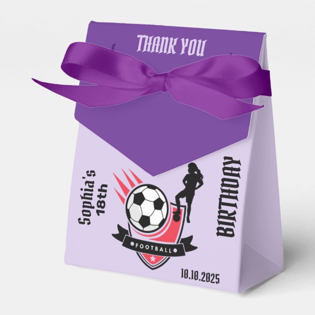 Fußballspielerin Mädchen, Football Girl Team Geschenkschachtel (Vorderseite)