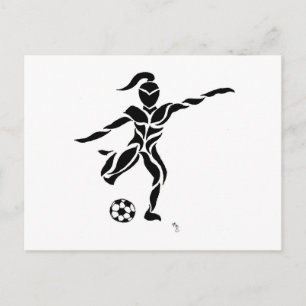 Fußballspielerin Postkarte
