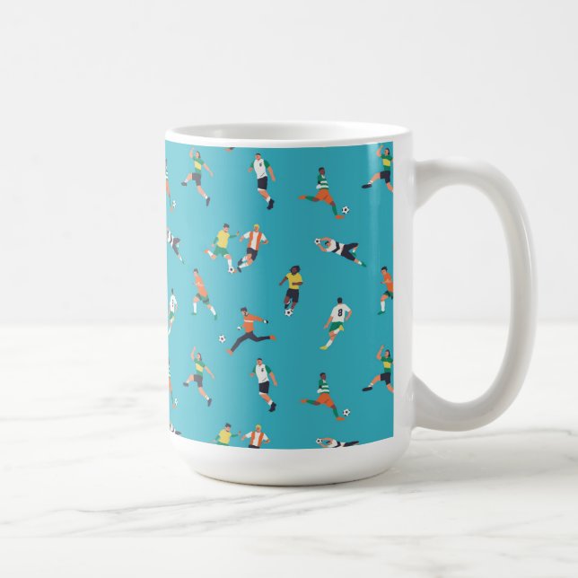 Fußballspielermuster Kaffeetasse (Rechts)