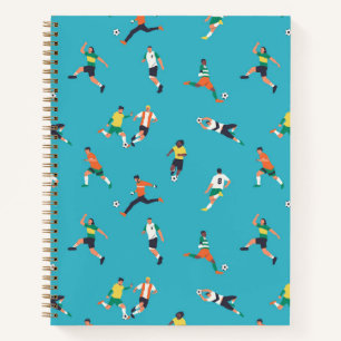 Fußballspielermuster Notizbuch