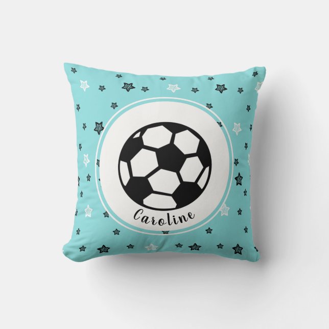 Fußballspielersport als Personalisiertes Geschenk Kissen (Vorderseite)