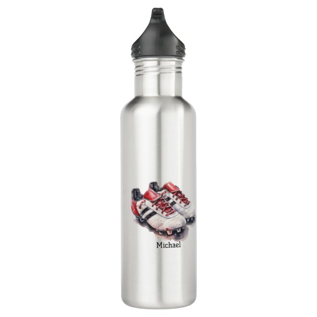 Fußballspielertrainer Trainingsschuhe realistische Edelstahlflasche (Rechts)