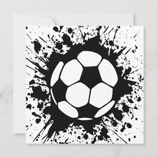 Fußballsplatz Einladung (Vorderseite)