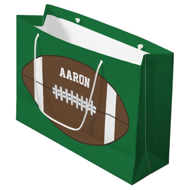 Fußballsport Personalisiert Große Geschenktasche Große Geschenktüte (Vorderseite Schrägansicht)