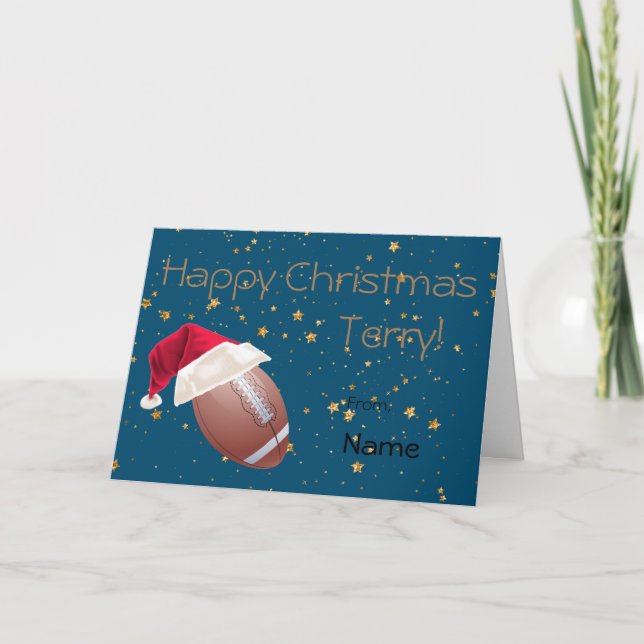 Fußballsport Weihnachten Personalisiert (Vorderseite)