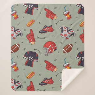 Fußballsportausrüstung mit Muster Sherpadecke